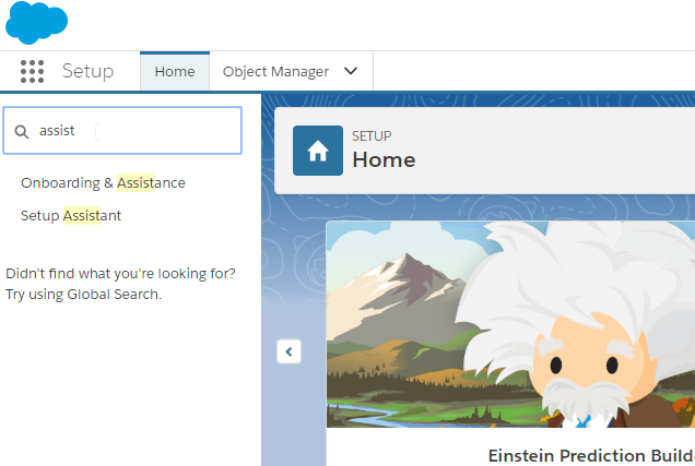 Setup Assistant in Sales Cloud Einstein